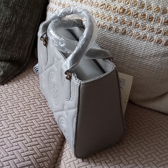 Valentino Orlandi Crossbody Bag Quilted Light Grey Style #V-2012 - Picture 7 of 16